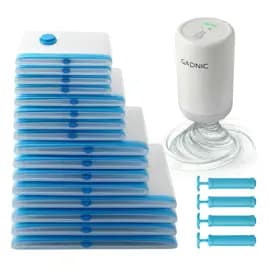 Gadnic Kit Completo Bolsas Al Vacio Gadnic Con Bomba Electrica Y 16 Bolsas Multitamaño